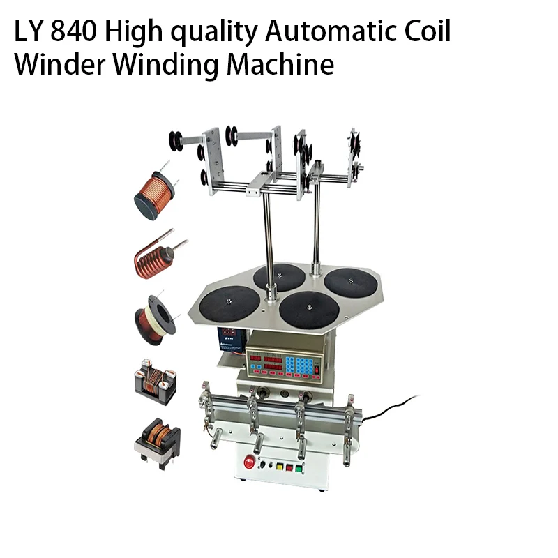 

LY 840 Automatic Coil Winder Winding Machine High Quality 0.03-0.6mm Wire 4-Axis 110mm Width 100mm Screw Diameter 220V/110V