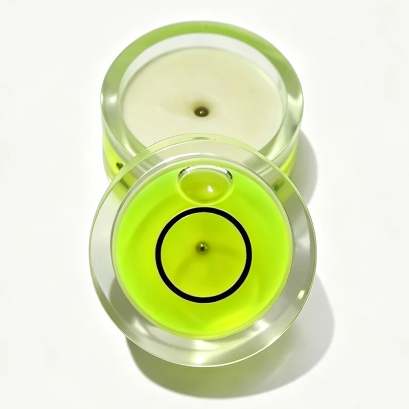 HACCURY 19*10mm White Color Circular Bubble Level Round Plastic Vial Precision Spirit Level Wholesale Price