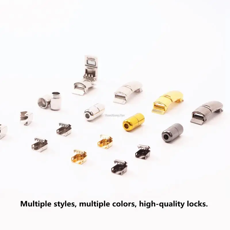 Shoelaces Magnetic Lock Fashion Shoe Charms Laces Capsule Buckle Metal Tiger tooth lock Shoelace Decorations Shoes Accessories