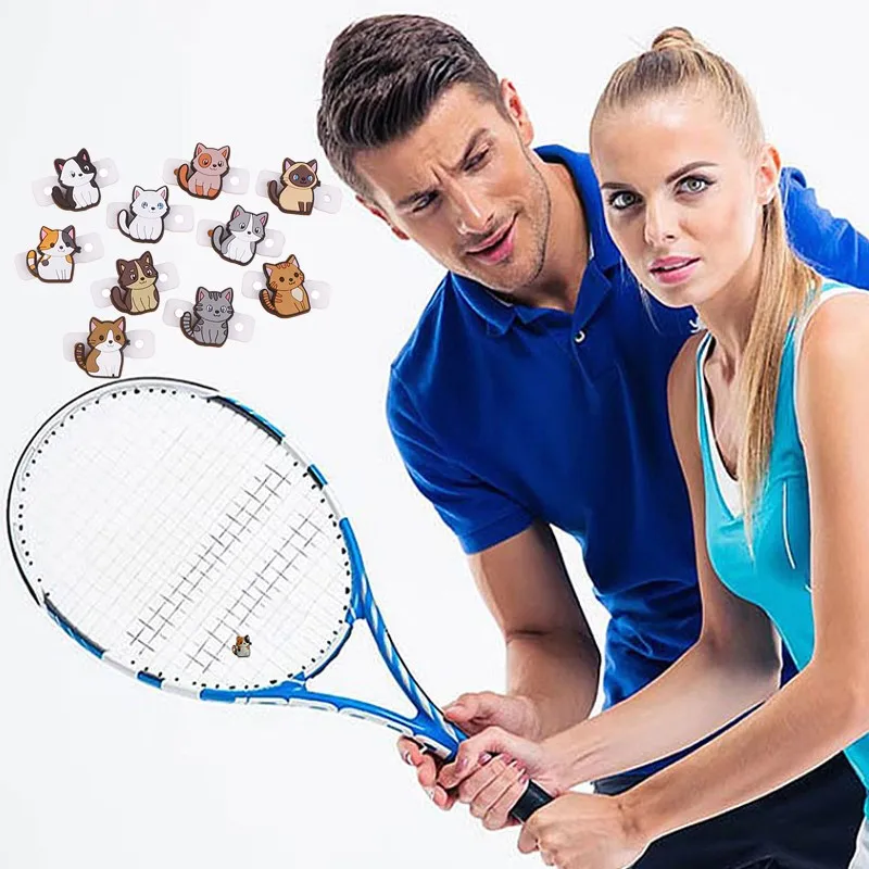 

1 шт./6 шт. милый мультяшный кот, демпфер для теннисной ракетки, силиконовая прочная теннисная ракетка, амортизатор, гасители вибрации для ракетки, спорт