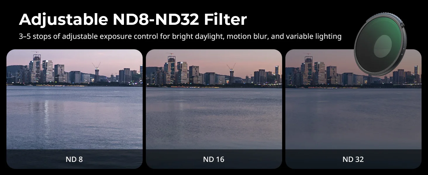 SmallRig Action 6 2-in-1 Filter CPL / VND3-5 Filter für DJI OSMO Action 6 mit Aufbewahrungsbox Hochwertiger Lichtkontrollfilter 5894 – Detail 3