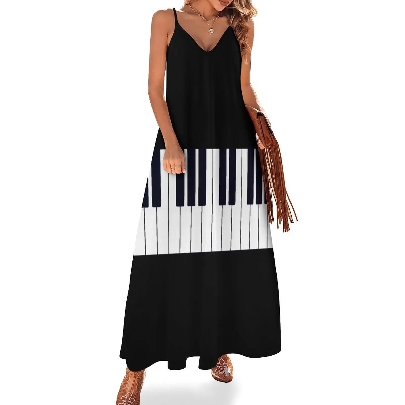 

Piano Keys Sleeveless Dress Womens dresses summer dresses womens 2024 dresses summer