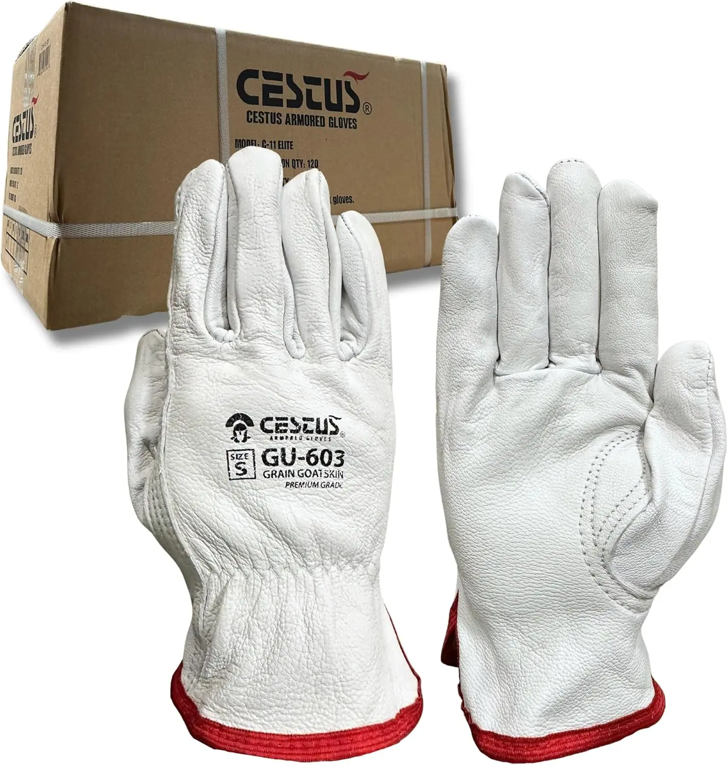 

Прочные рабочие перчатки из козьей кожи для мужчин, варианты от 1 до 120 пар, усиленная защита