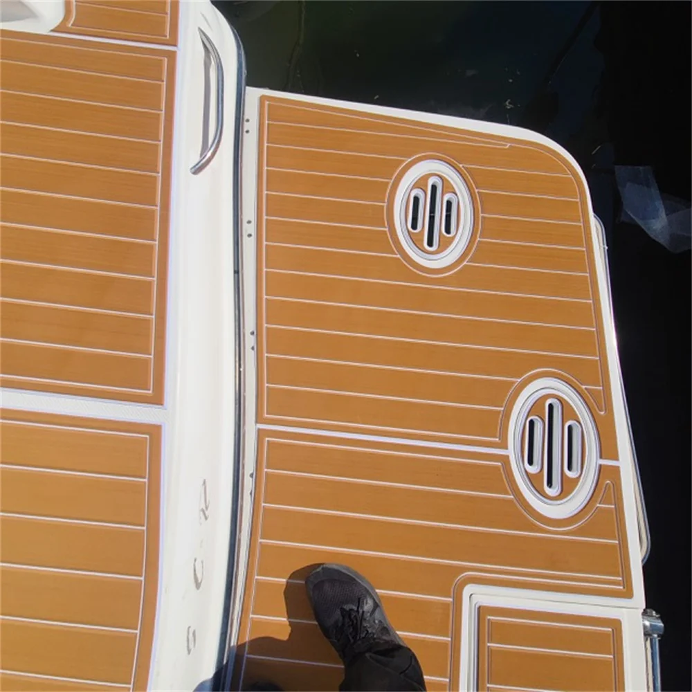 STLF 2001 Maxum 3500 SCR Extended Swim Platform Pad Boat EVA Foam Teak Deck Floor Mat SeaDek MarineMat Gatorstep Style Self Adhe - view 4