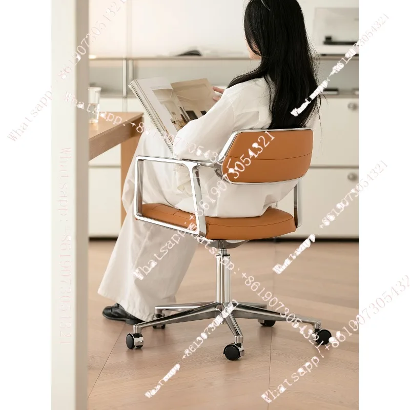 

Nordic designer computer chair ergonomic leather office chair swivel lifting desk chair