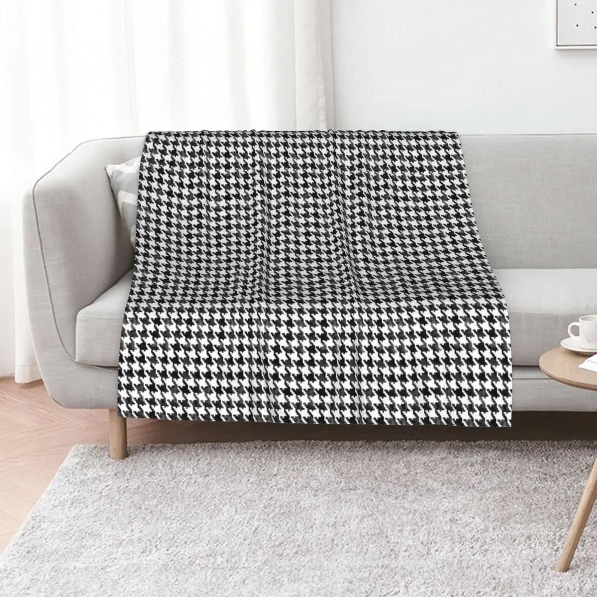 Houndstooth Pattern Throw Blanket for babies valentine gift ideas Bed Fashionable Travel Beach Blankets For Sofas Blankets