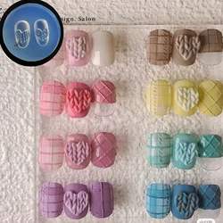 1pc Sweater Knitting Bear 3D Acrylic Nail Mold Nail Decorations Nails DIY Silicone Nail Stamping Plates Nails Products Nail