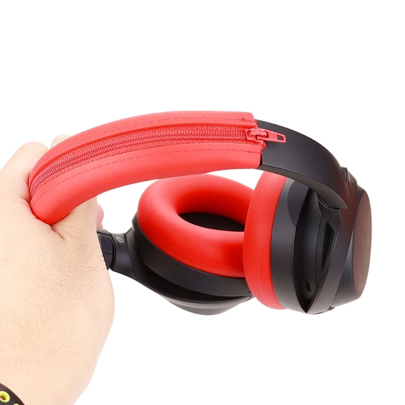 Uniwersalne słuchawki opaska na głowę silikonowe etui na Sony WH-1000XM4 zestaw słuchawkowy ochraniacze na głowę z osłona na suwak
