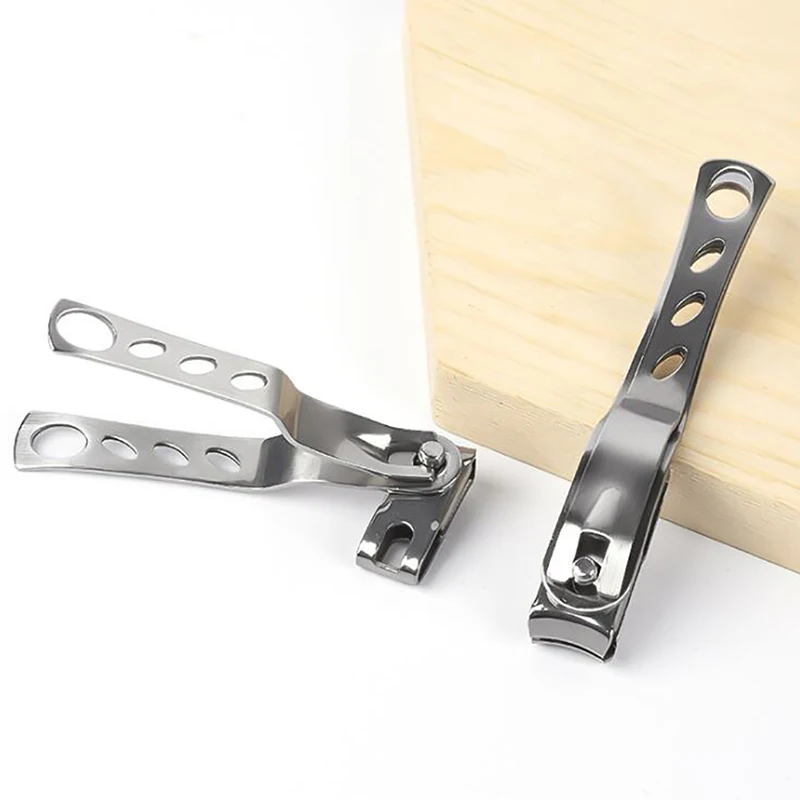 360 Degree Rotating Stainless Steel Nail Clipper 8cm, 10cm Sharp Toe Fingers Nail Cutter Manicure Tool for Men And Women