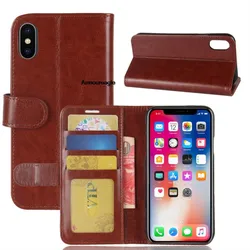 case for iphone x 10 cases wallet card slot book style flip leather covers protect cover black on for iphone10 iphonex iphone-x