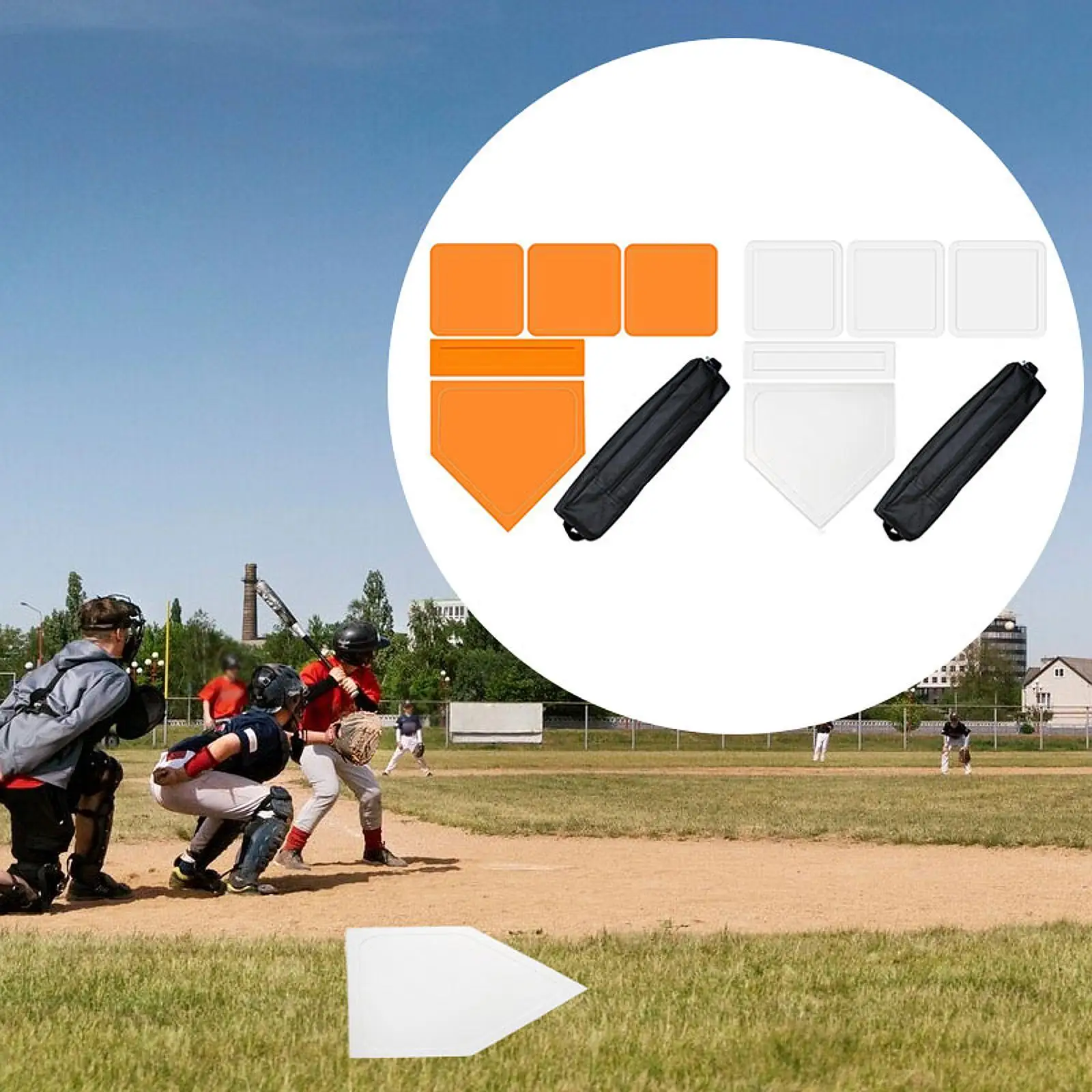 

Бейсбольная база для софтбола Бейсбольные аксессуары для всех возрастов с сумкой для хранения