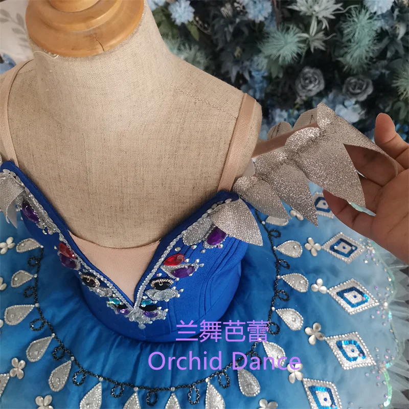 Professional Kids Girls Women Adult Competition Performance Wear La Fill de Pharaon Blue Ballet Tutu Costumes