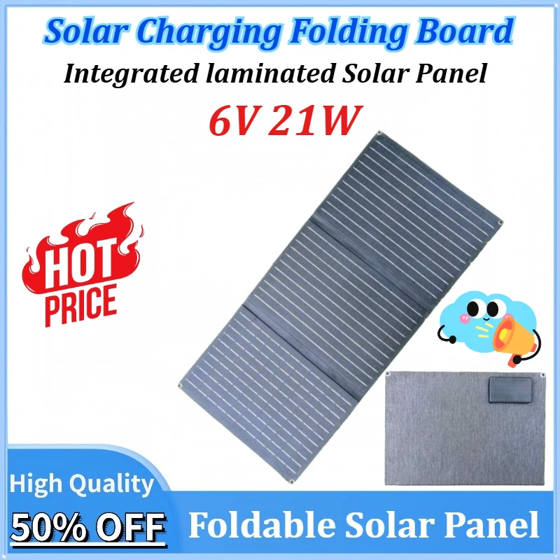 

Newly upgraded 6V 21W Outdoor Solar Mobile Phone Charging Panel Flexible Solar Panel Charger for RV Camping Off Grid System
