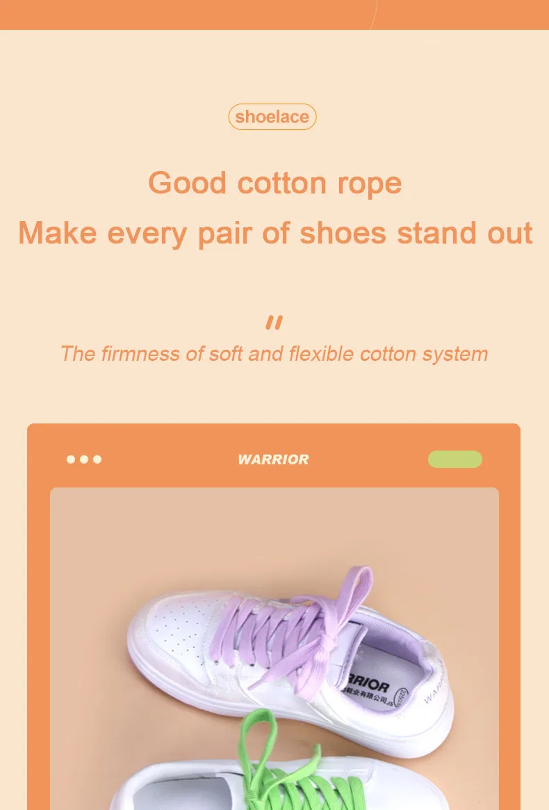 1 Paar flache Schnürsenkel für Sneaker, klassische Schnürsenkel für Sportschuhe aus Canvas, für Damen und Herren, einfarbige, doppelte Baumwoll-Schnürsenkel. – Detail 9