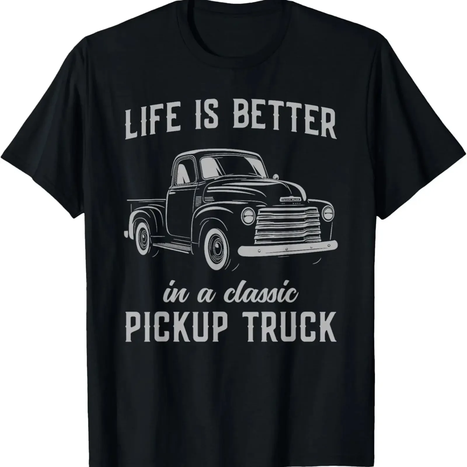 Classic Pickup Truck Guy Vintage T Shirt Performance Sports Car Lifestyle vintage Washed designer clothes fashion Breathable