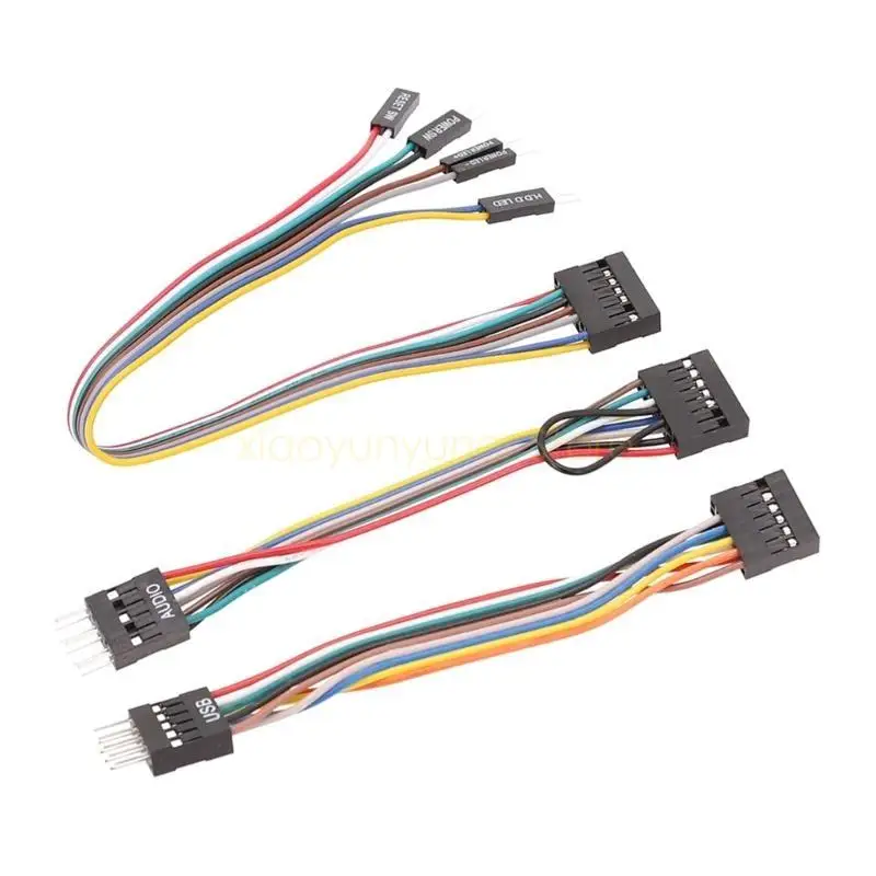 3Pcs/Set Suitable For Chassis With Ordinary Motherboards Transfer Wiring Switch Cable USB Cable Audio Cable Computer P9JB