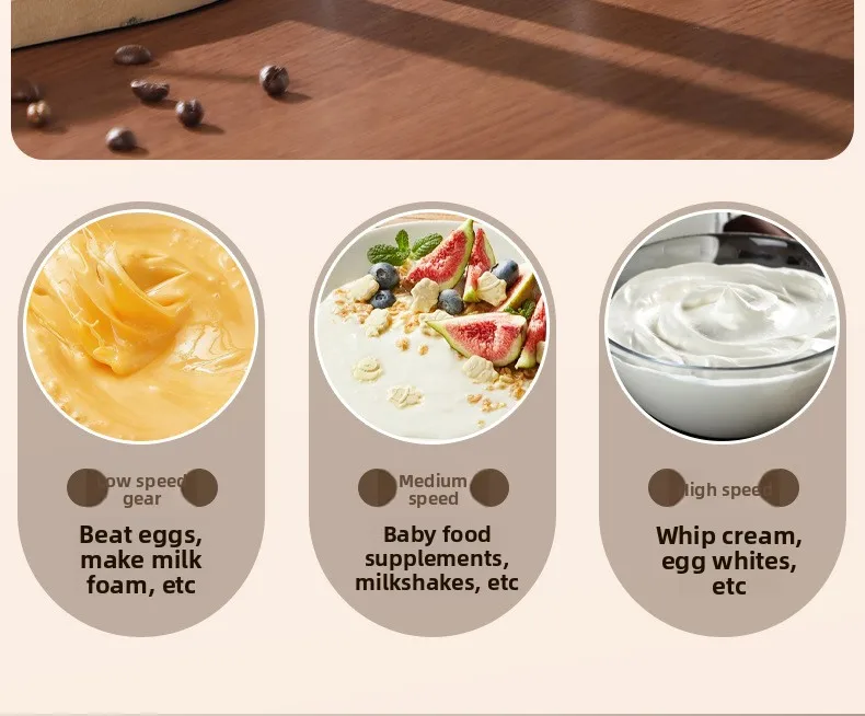 MINI Coffee Frother USB Rechargeable 3 Speeds Foam Maker Coffee Milk Mixer Electric Handle Blender Egg Beater Hot Cooking Tools