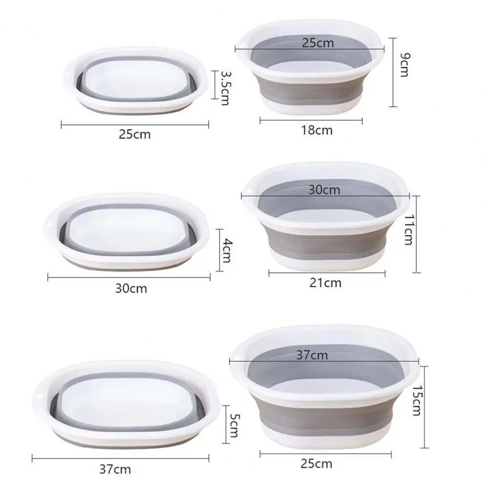 Collapsible Washbasin Helpful Smooth Edges Travel Washbasin Folding Camping Basin Feet Tub Basins for Outdoor