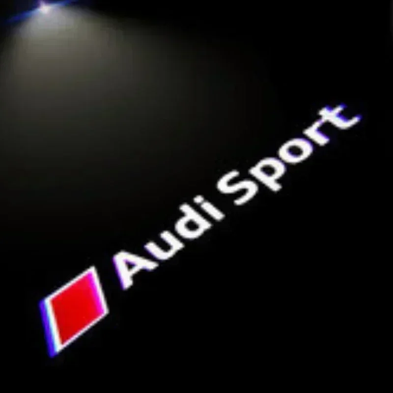 2er-Set LED-Logo-Willkommensbeleuchtung für AUDI Modelle S3 S4 RS S6 S5 S7 S8 A3 A4 A5 A6 A7 Q3 Q7 quattro Projektor Schatten-Geisterlampe