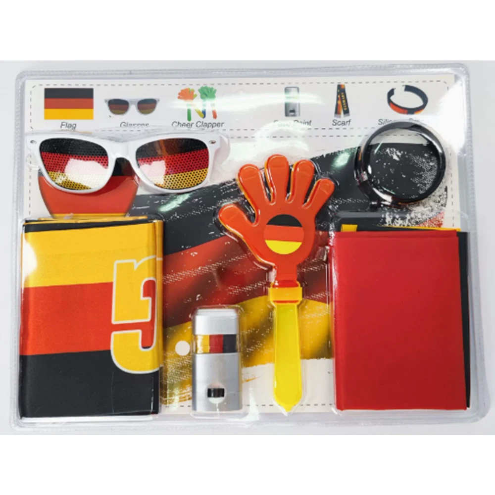 Flagicts Germany Flags Sunglasses Scarf bracelet Clap your hands Face paint Football Soccer Fans Set