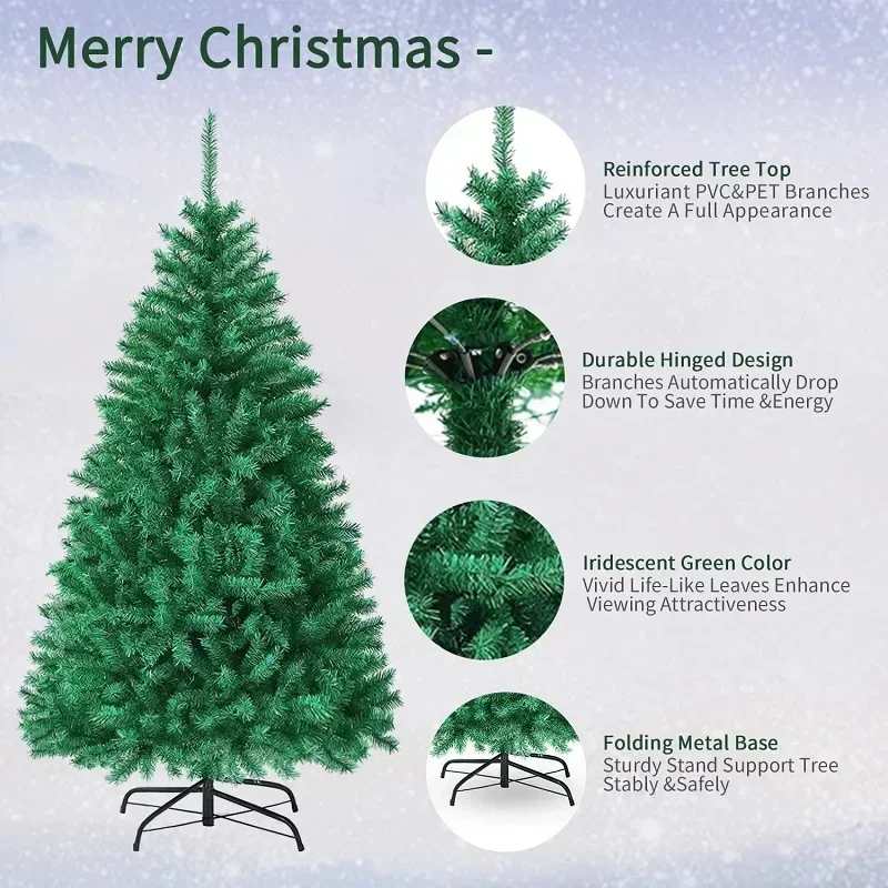 Artificial Christmas Tree PVC Encrypted Christmas Tree 120cm to 300cm Christmas Atmosphere Family Outdoor Interior Decoration