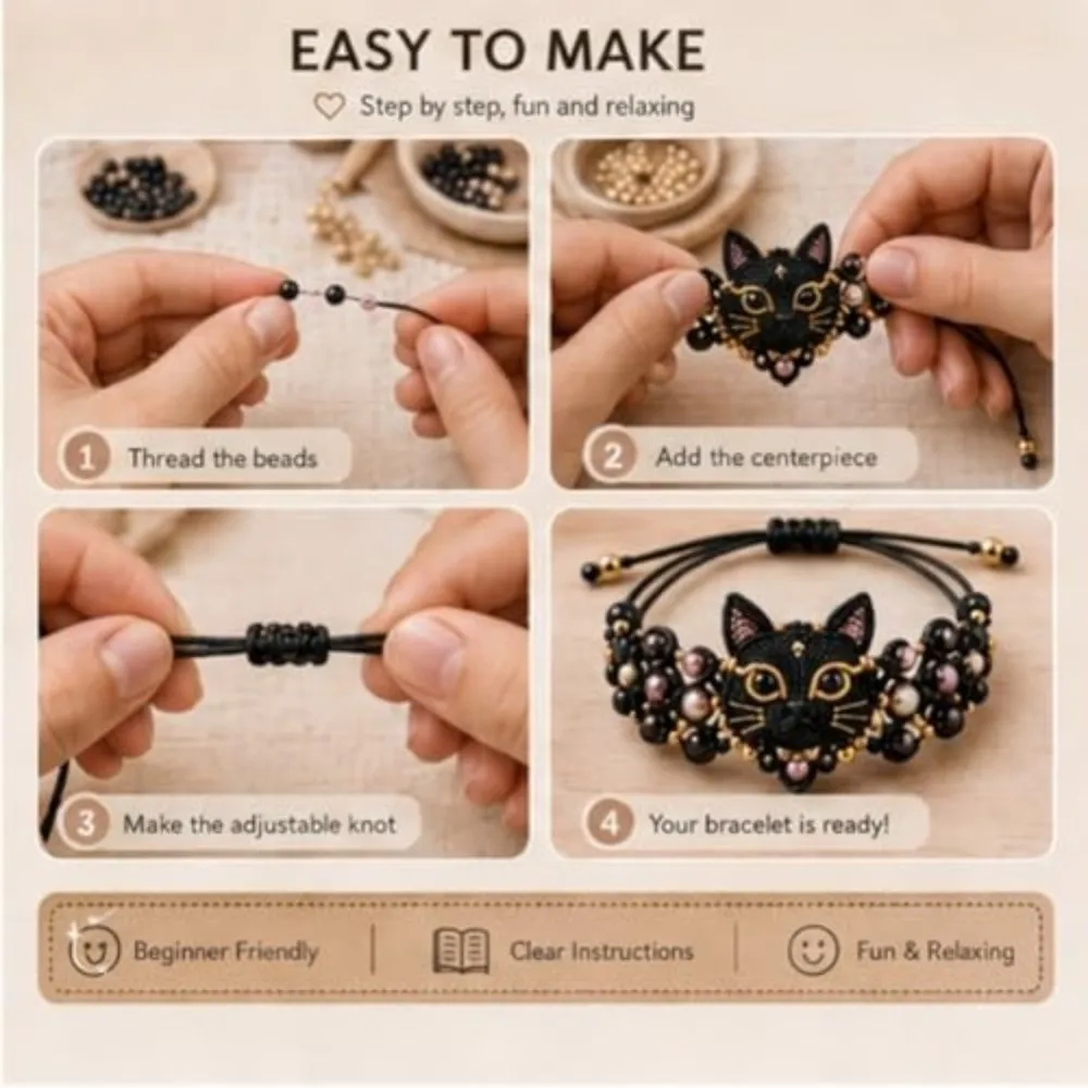 New 3D Design Beaded Bracelet Kit Cute Animal Theme Jewelry Making Set Bull Horse Shape DIY Beadwork Kit for Beginners