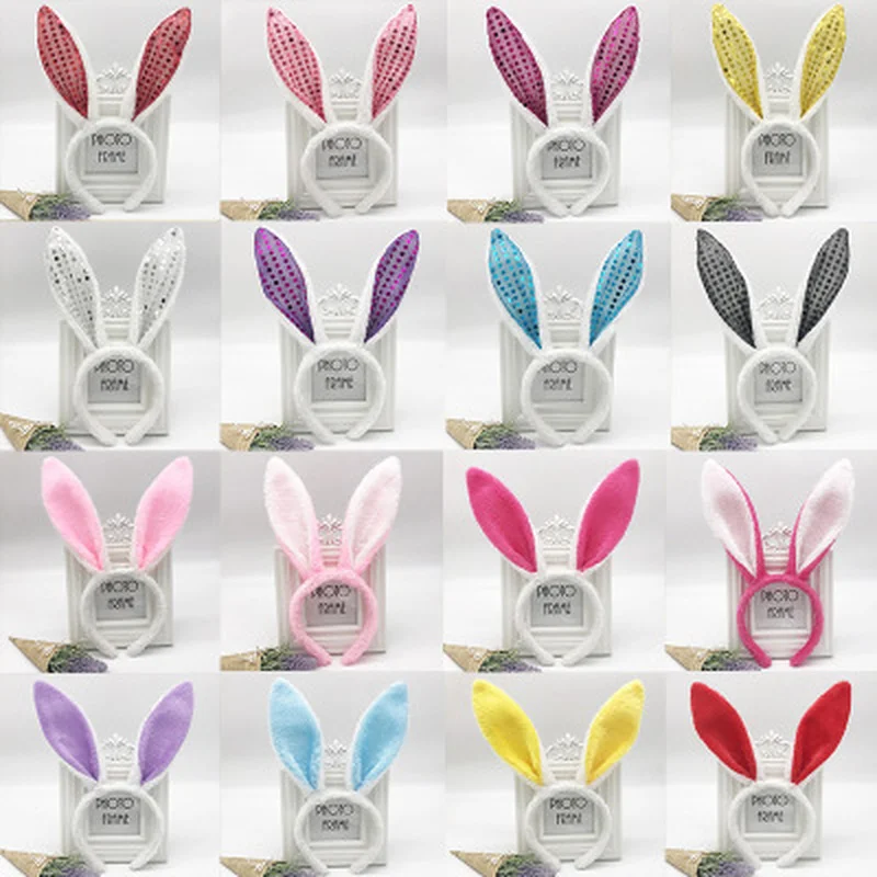 Cartoon Anime Hair Band Fluffy Plush Bunny Ears Headbands Girl Lolita Cosplay Head bands Chriatmas Party Hair Accessories Decor