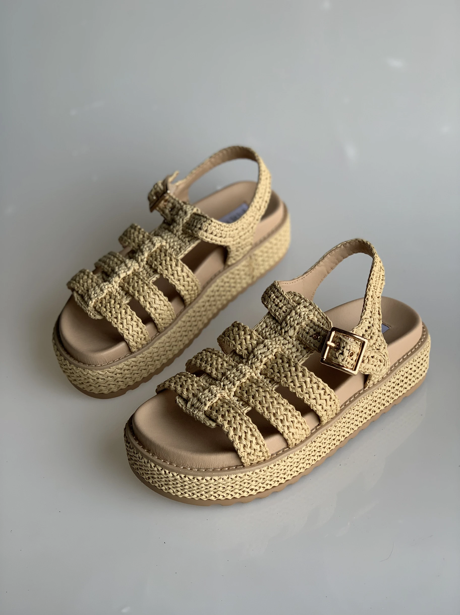 

Ретро римские сандалии на каблуке Thi Bot, повседневные шлепанцы на платформе, удобная дышащая обувь с открытым носком