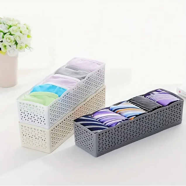 

Household Plastic Storage Boxes White Stackable Drawer Type Storage Box Multi Grid Classification Storage Box Household Goods