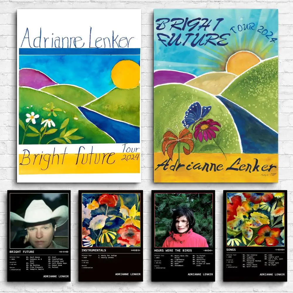 Singer Album Adrianne L-Lenker Framed Wall Painting Canvas Poster Ready to Hang Wall Art for Bedroom Living Room Home Decor Gift