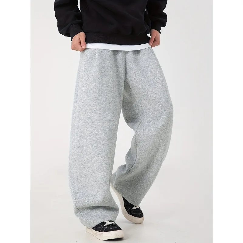 

Men's Fashion Basic Solid Color New Loose Casual Pants Straight Leg Pants Men's Casual Jogging Sports Pants