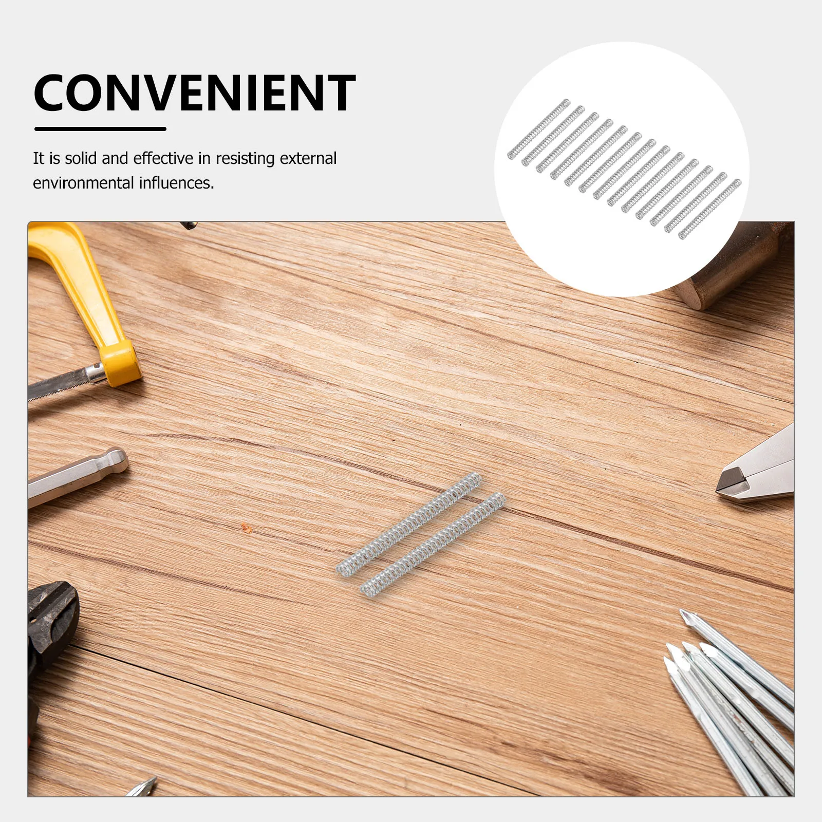 100pcs Hair Hoop Spring .8Cm Metal Compression Springs For Diy Hair Clip Parts Automotive Interior Decor Shaking