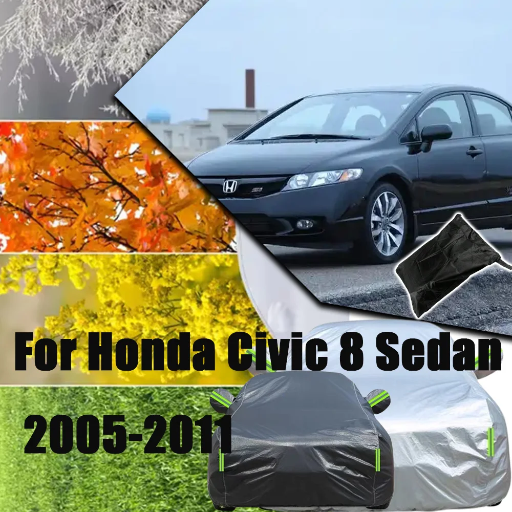 Outdoor Protection Full Car Cover Snow Cover Sunshade Waterproof Dustproof Exterior For Honda Civic 8 Sedan 2005-2011 2008