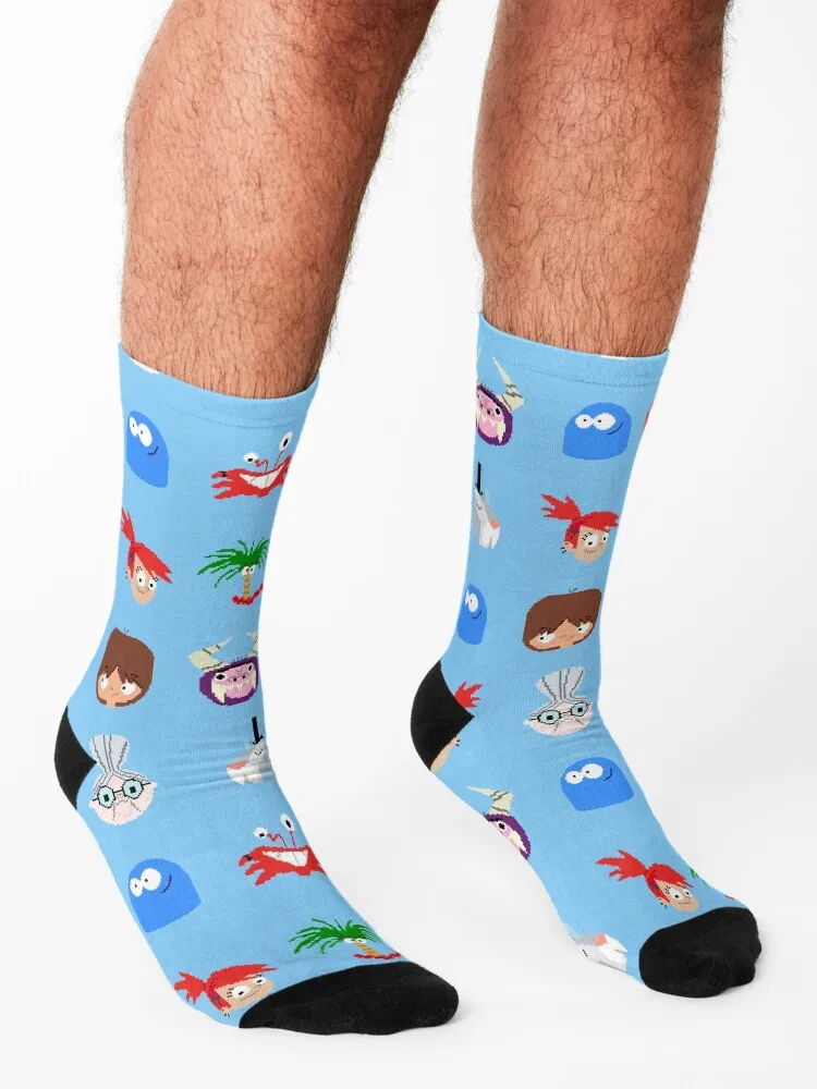 Fosters Home for Imaginary Friends - pixel pattern 2 Socks hiking happy Hiking boots Stockings man Socks For Women Men's
