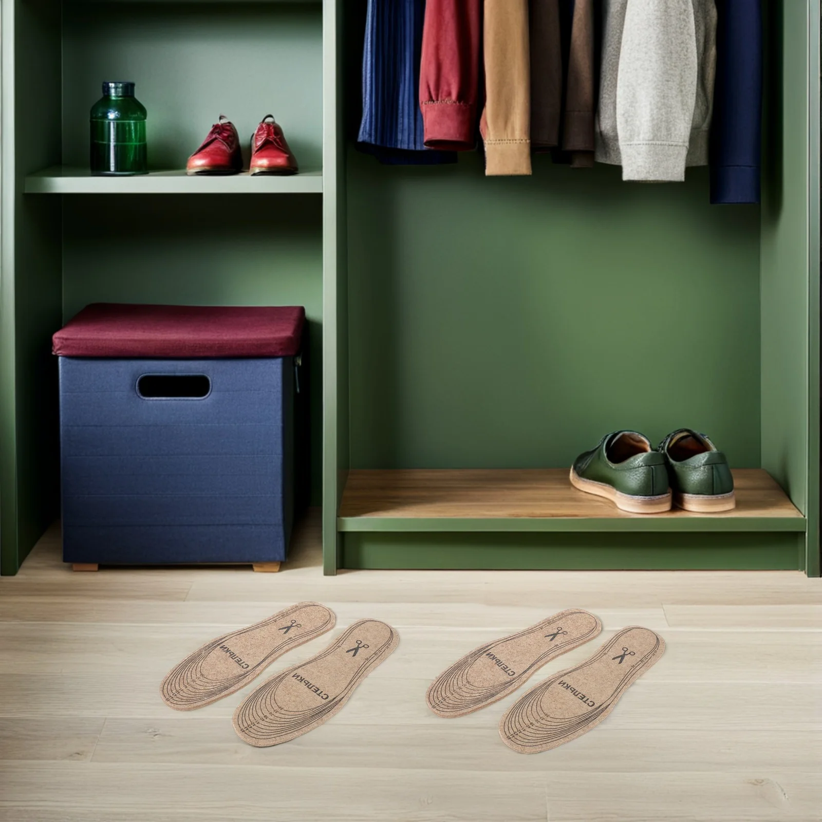 

8Pairs Cuttable Wool Felt Shoe Insoles Thick Warm Breathable Soft Inner Sole Pads for Winter Boots Snow Boot Insulation Cushion