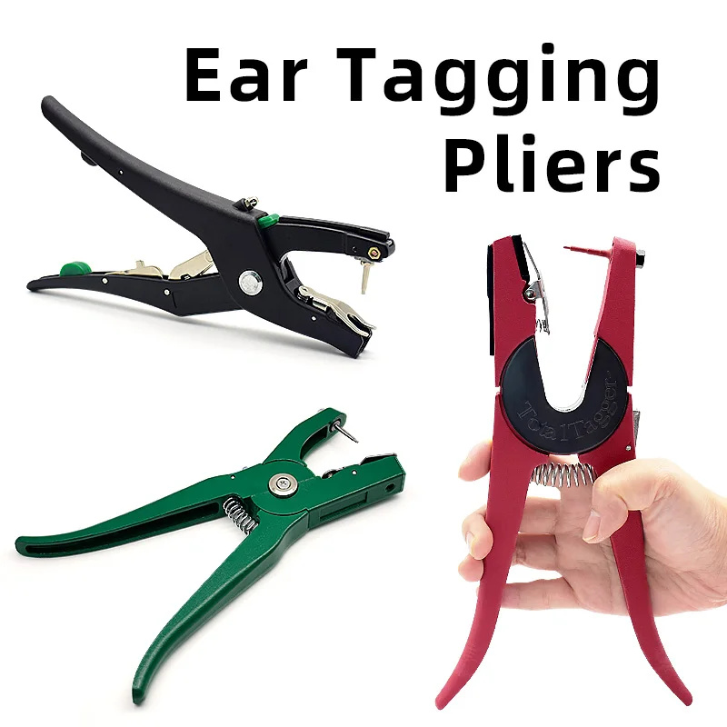 Ear Tagging Gun Livestock Ear Tag Plier Veterinary Marker Clamp Plier Forcep Applicator for Pigs Sheep Goats Cattles Cows