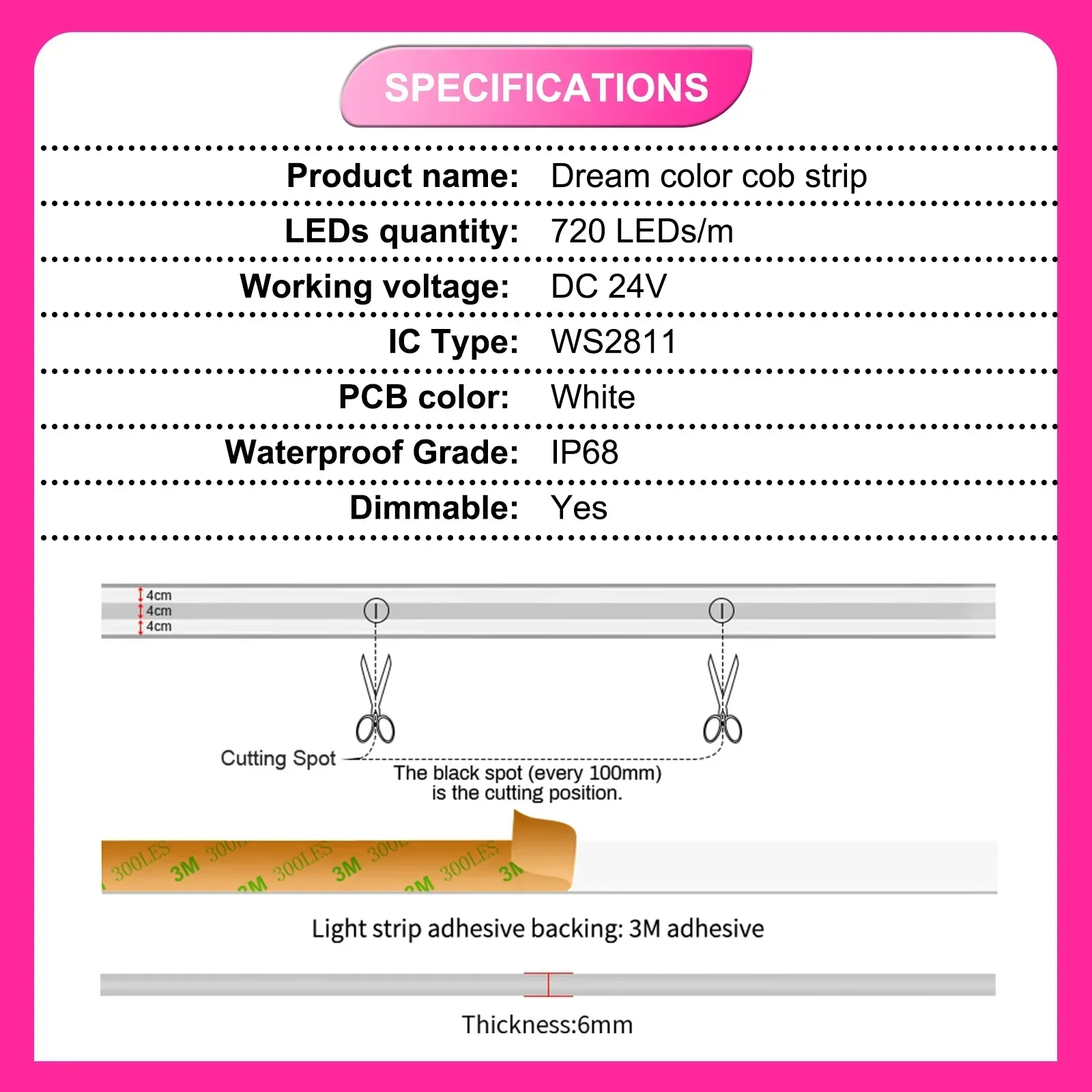 IP68 Waterproof RGBIC Neon COB LED Strip WS2811 Pixel Addressable LED Strip Light 24V Wifi BT FOB LED Tape Kit for Outdoor Decor