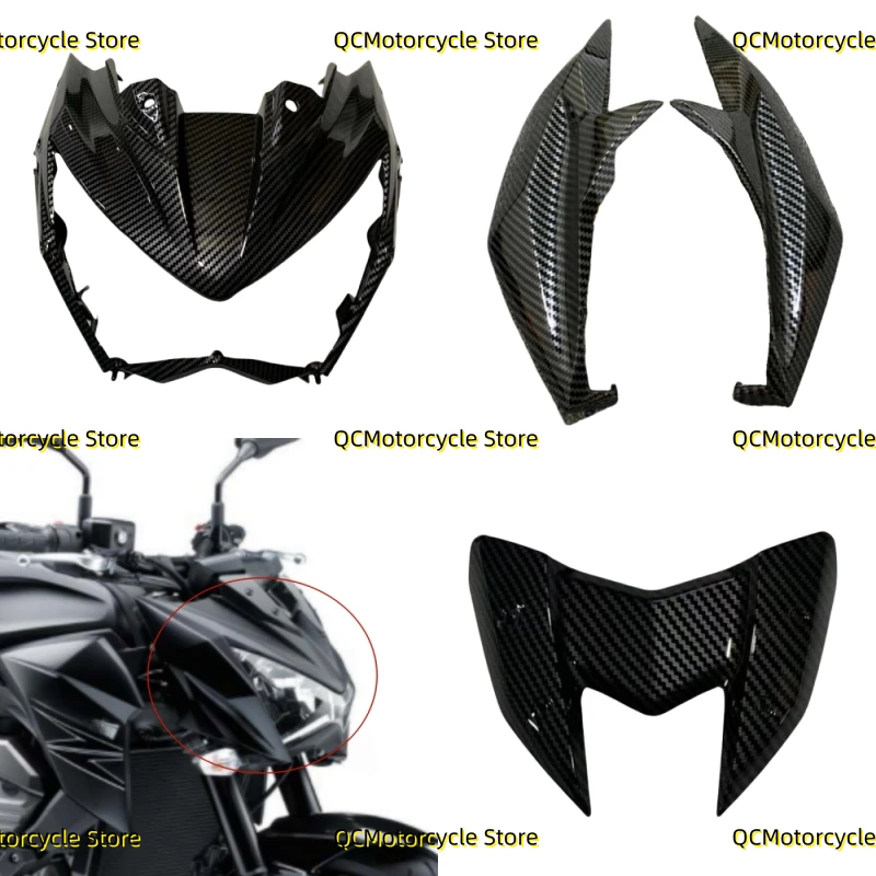 

Carbon fiber coating Injection body Upper Nose Fairing Headlight Holder Cover Fit For Kawasaki Z800 Z 800 2013 2014 2015-2016