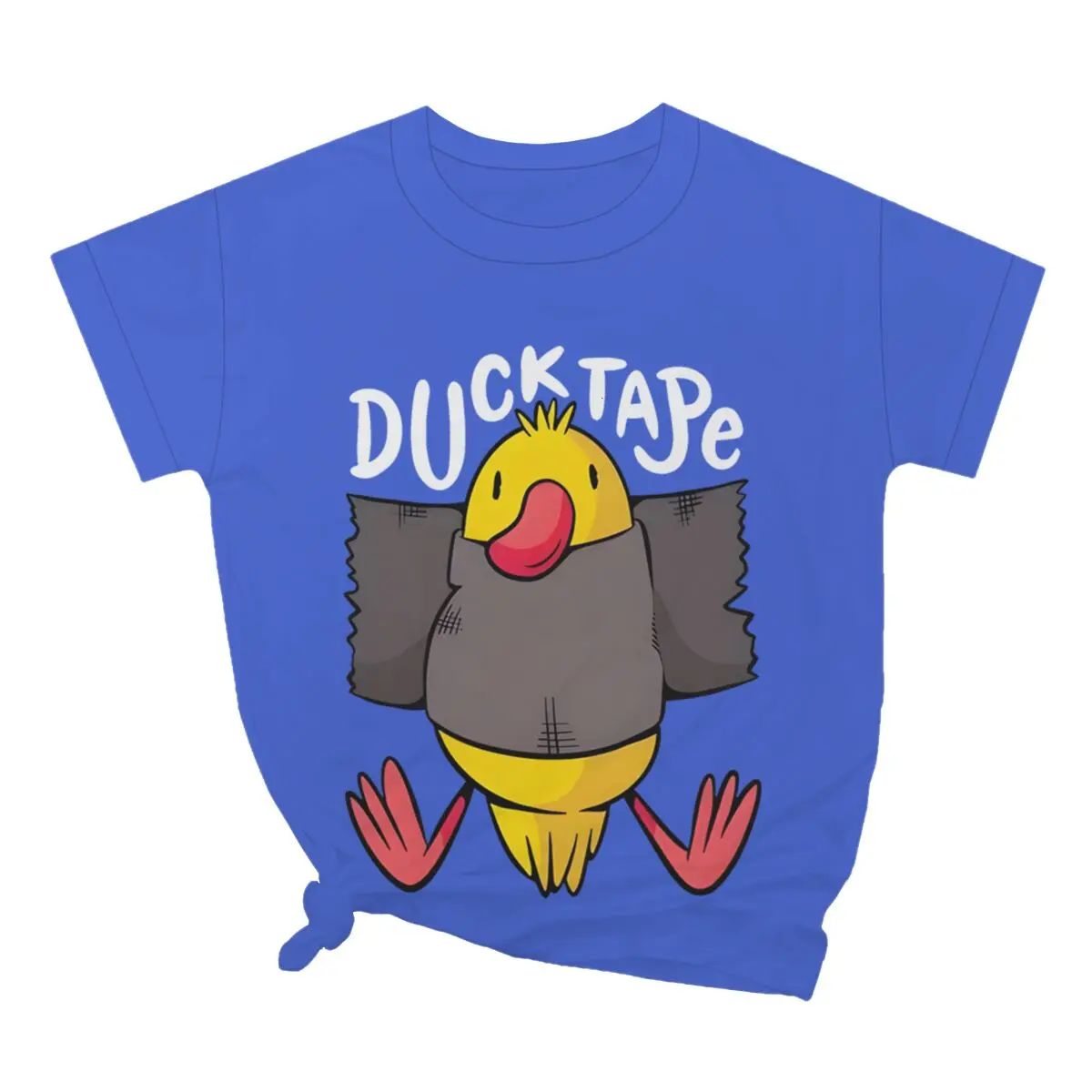 Funny T Shirt Duck Tape Print Crewneck Tees Women and Kids Casual Animal Tshirts Short Sleeve Plus Size 5XL 6XL Men T-shirts