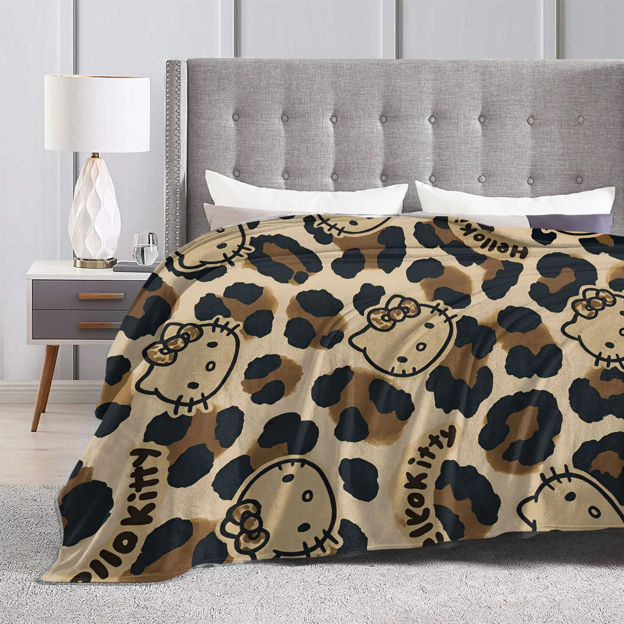 بطانية هالو كيتي عالية الجودة، بطانية رمي فائقة النعومة، مفرش سرير مطبوع لغرفة نوم الأطفال #4