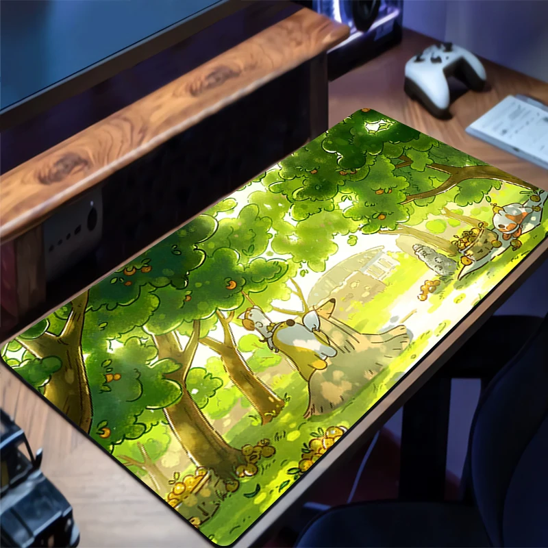

Anime Corgi Dog Mouse Pad Gamer Keyboard Pad Desk Mouse Mat Carpet Rubber Tapis Souris Gaming Notbook Classic PC Mousepad