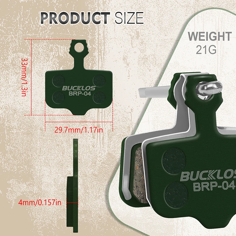 BUCKLOS Ceramic Bicycle Brake Pads MTB Road Bike Hydraulic Disc Brake Pads Wear-resistant Bicycle Disk Brake Pad for Sram ELIXIR