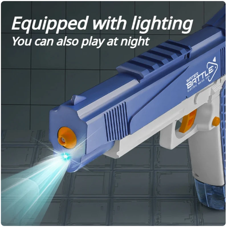 M1911 pistolas de água elétricas pistola de brinquedo armas de esguicho, piscina praia jogos de tiro brinquedos ao ar livre, pistola de blaster de água para crianças adultos