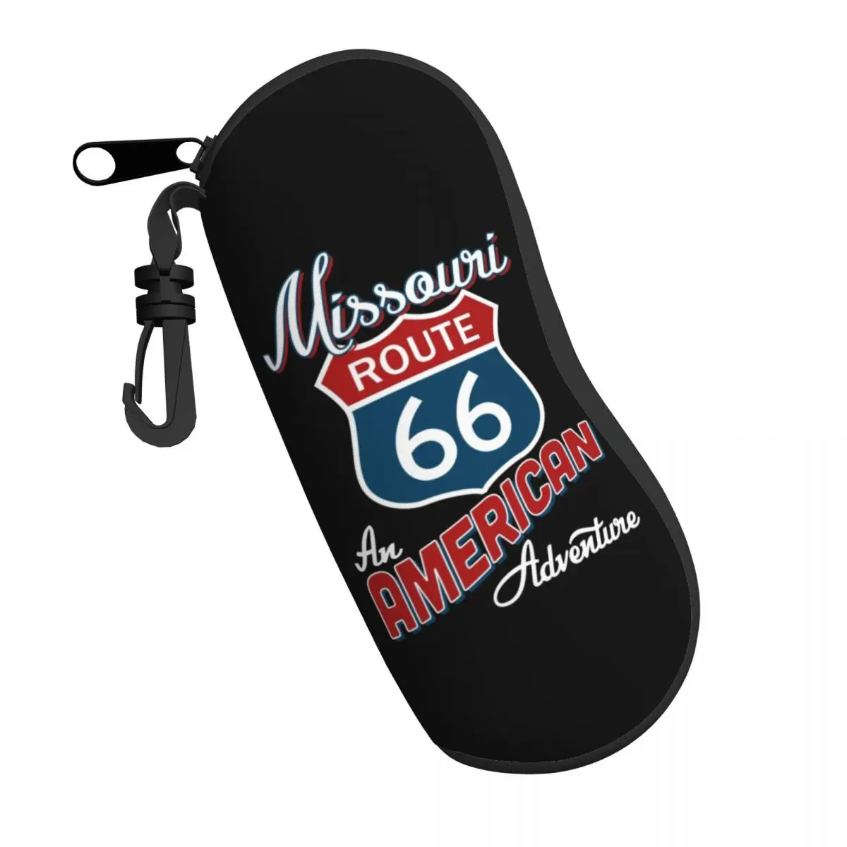 Missouri Route 66 America Eyeglass Glasses Case Women Men Soft America Highway Sunglasses Protective Pouch