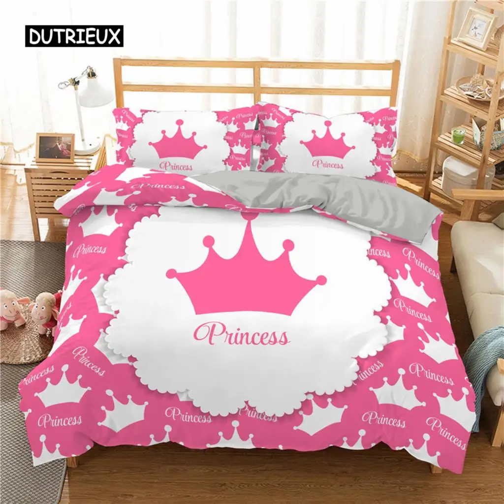 

Lovely Pink Bedding Set Duvet Cover 140X200 For Girl Bedroom Quilt Cover Pillowcase Duvet Cover Bed Single Double Size(No Sheet)