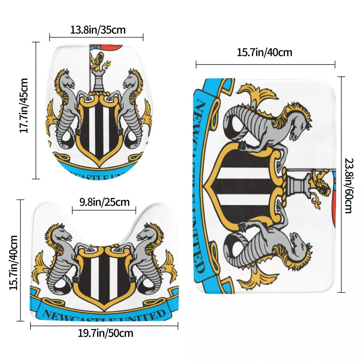 Newcastle United Football Blouses And Toilet mats Bathroom mats Rug Carpet Mat Bath Mat