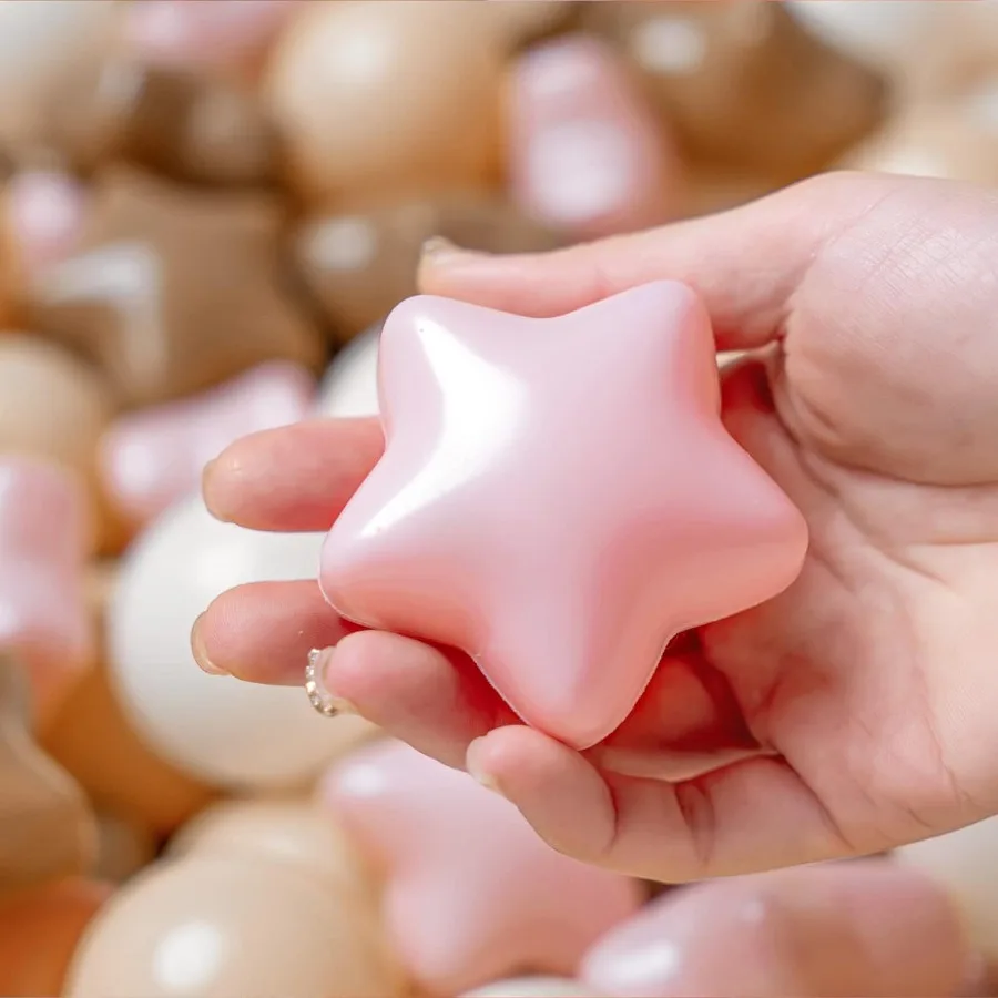 Ball Pit Balls 100 pièces, formes d'étoiles pour bébés enfants parc boules en plastique pour bébés piscine à balles chiot Playballs