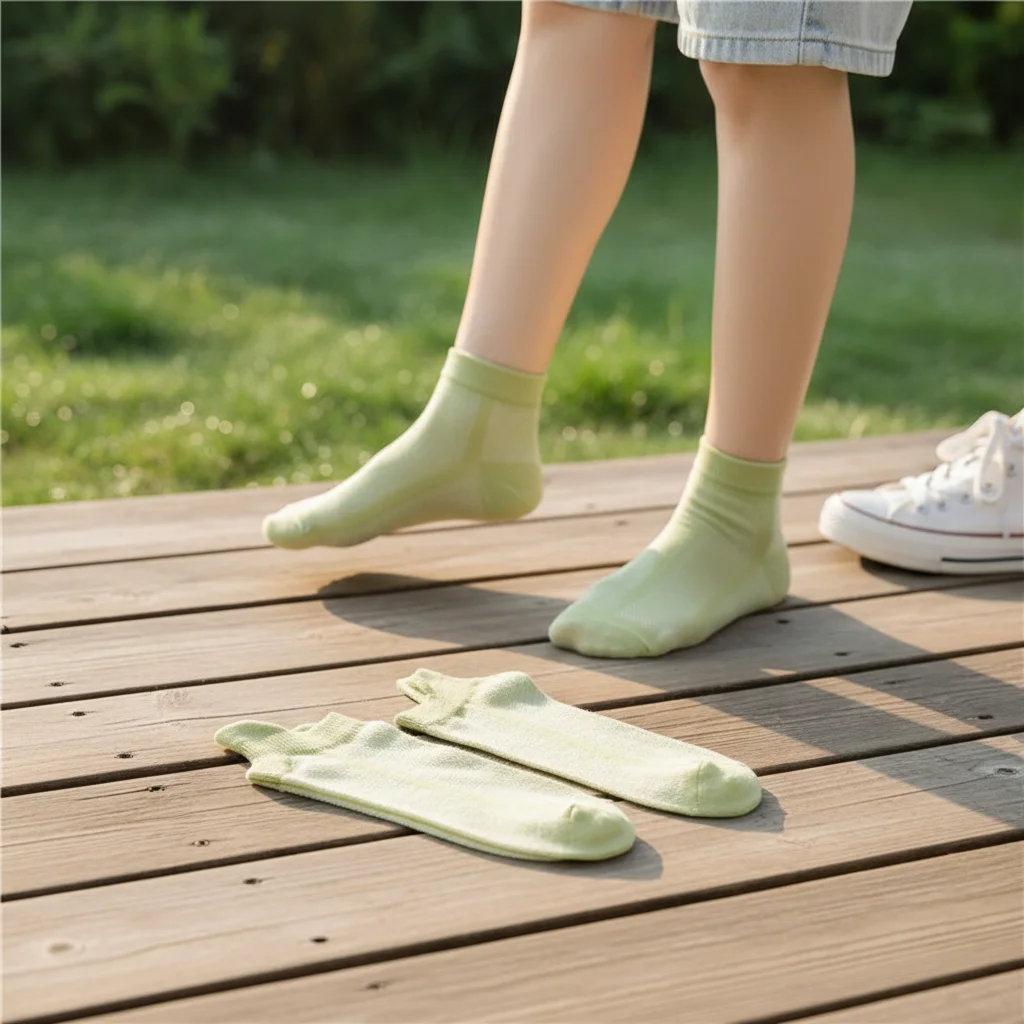 

Sports Mesh Ankle Socks Breathable Thin Lightweight Solid Color Casual Socks For Daily Wear Comfortable Non Slip Socks