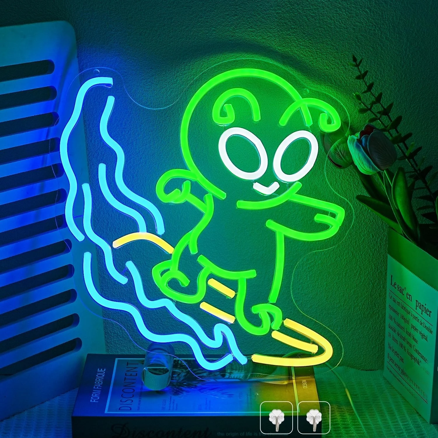 الغريبة تصفح LED النيون تسجيل USB عكس الضوء ضوء النيون تسجيل ل غرفة نوم غرفة معيشة حفلة عيد ميلاد هدية جدار ديكور