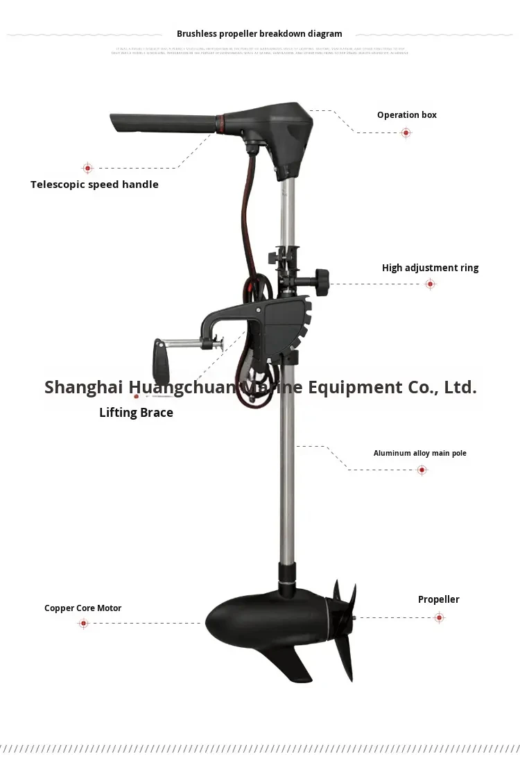 Haibo M250 Electric Thruster 24v High-Power Brushless Outboard Marine Engine, With New Stepless Speed Regulation Conditions